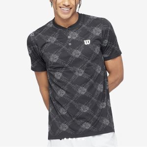 Wilson Power Seamless Henley III Men's Tennis Tee